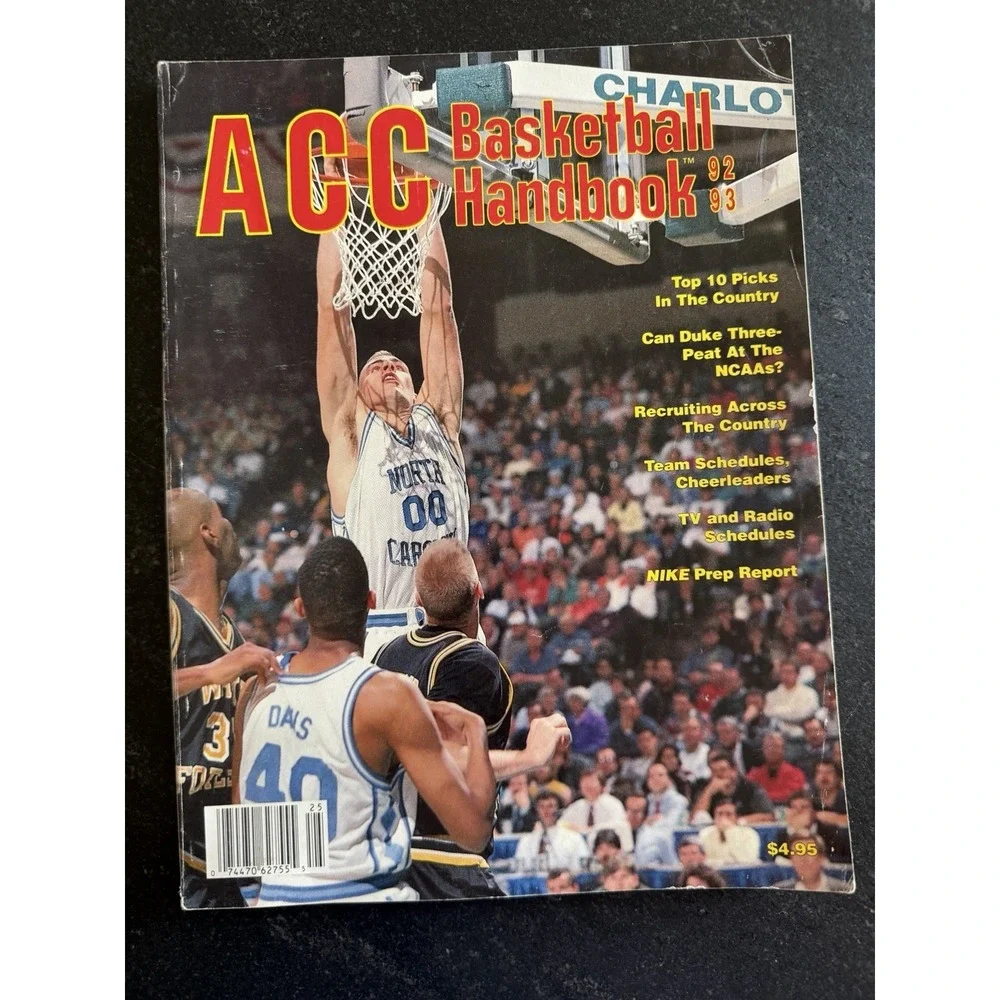 Vtg ACC Basketball Handbooks 1988–1995 Lot (7) UMI NCAA UNC Duke Preseason Guide